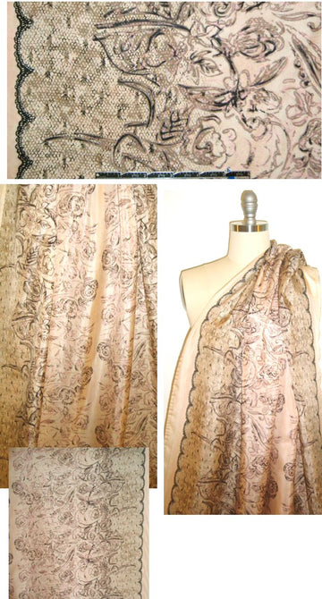 NY designer silk blouseweight - 'frenchy lacey'
