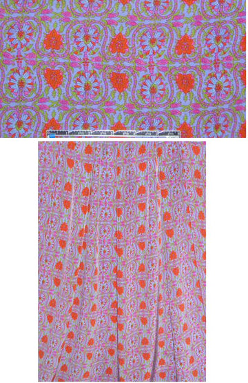 NY designer liberty-esque silk stretch crepe de chine 1.125 yds