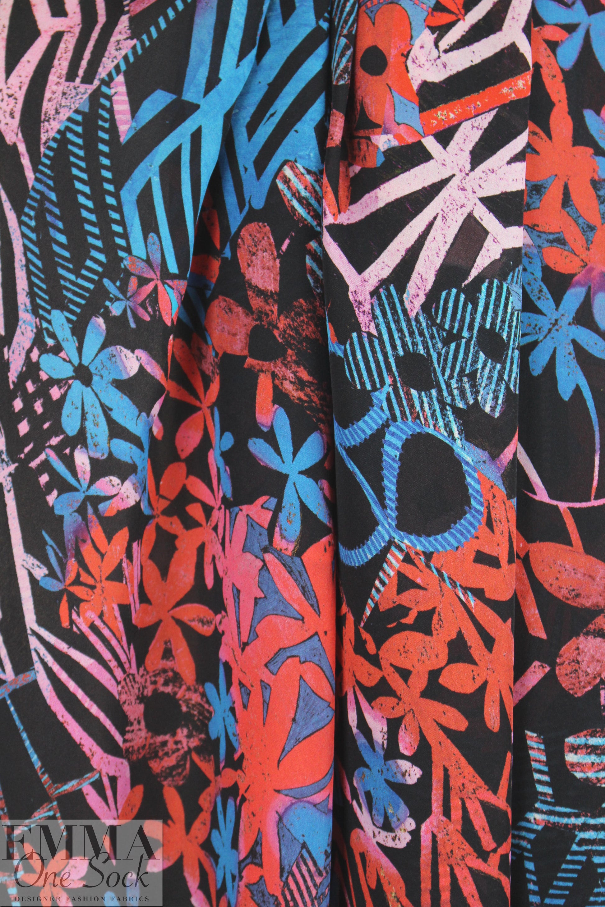 NY designer 'decoflora' silk georgette 1.66 yd