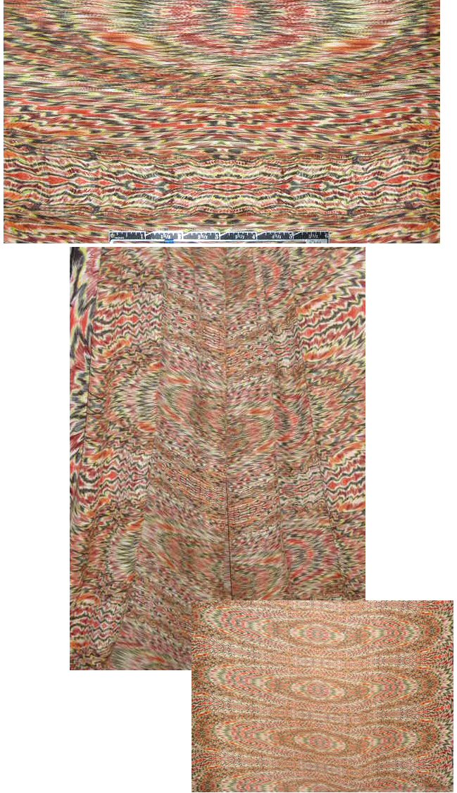 Haute H. engineered print ikat silk georgette 1.33 yd