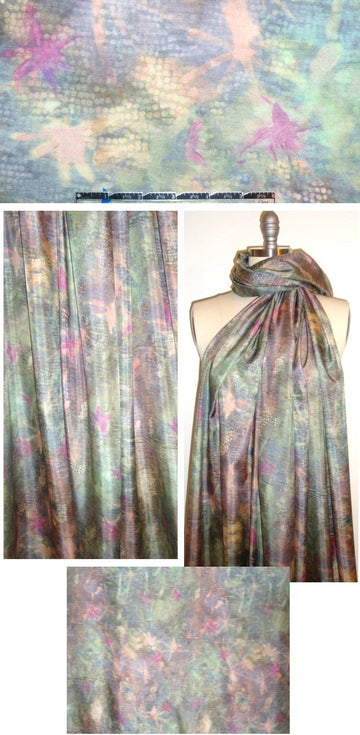 Italian waterworld abstract satin chiffon