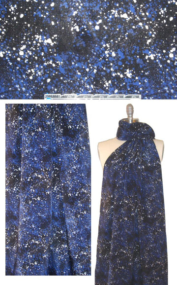 Italian 'starry night' silk blouseweight