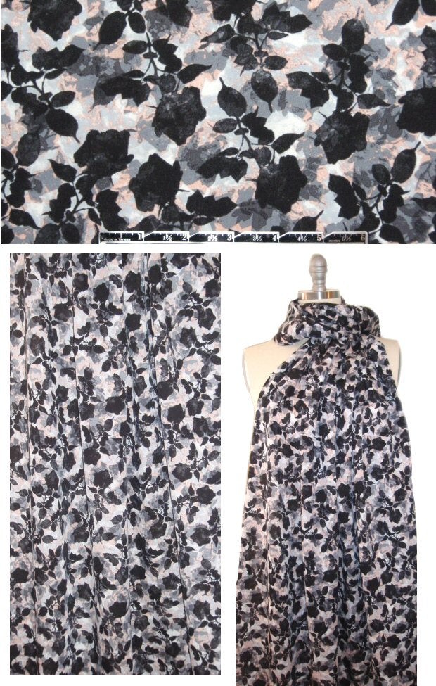 NY designer layered floral silk blouseweight