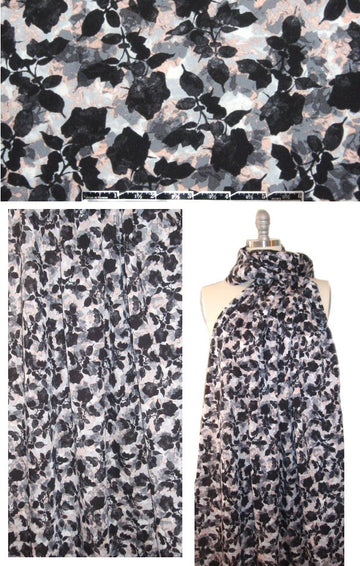 NY designer layered floral silk blouseweight
