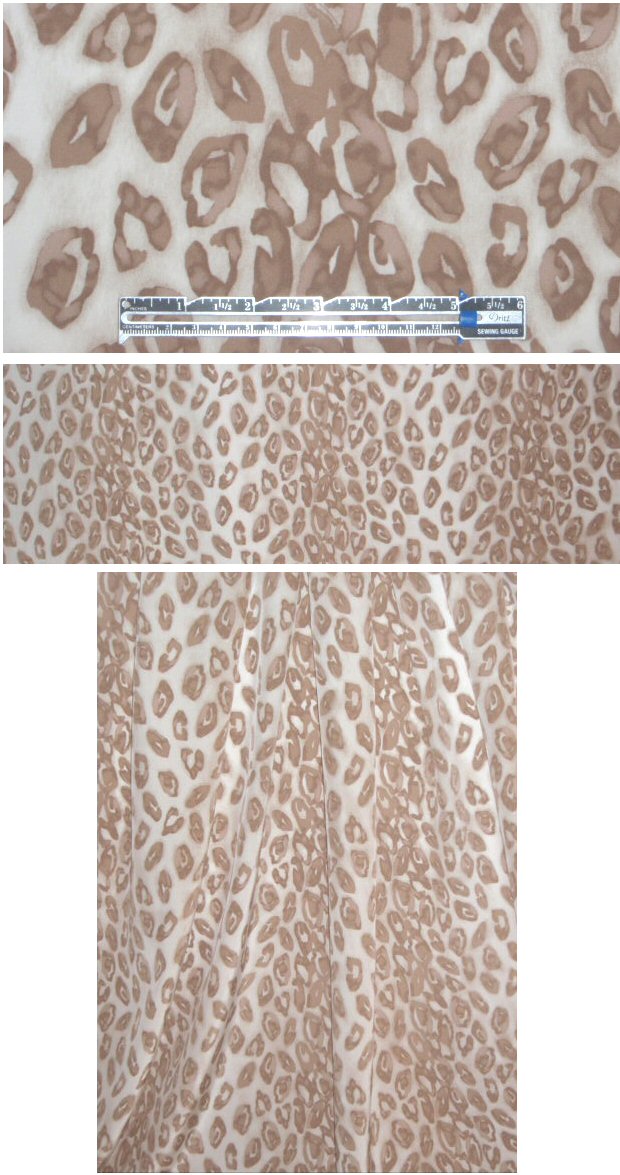 Italian beige tones cheetah silk crepe de chine