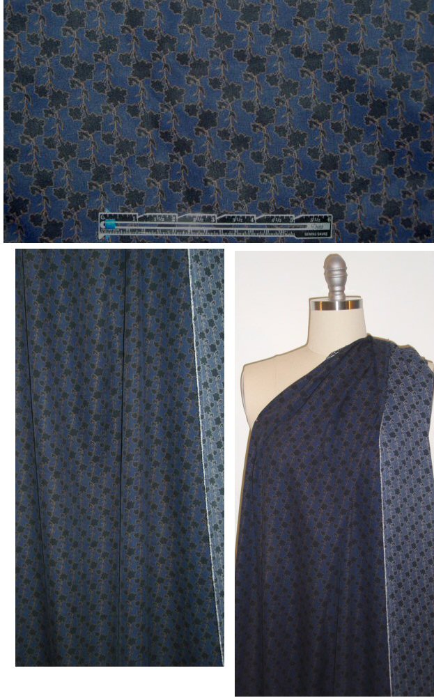 The0ry silk blouseweight woven - blue/black floral