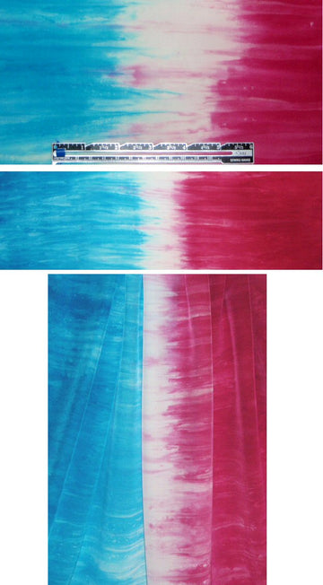 NY designer turquoise/fuschia ombre silk CDC