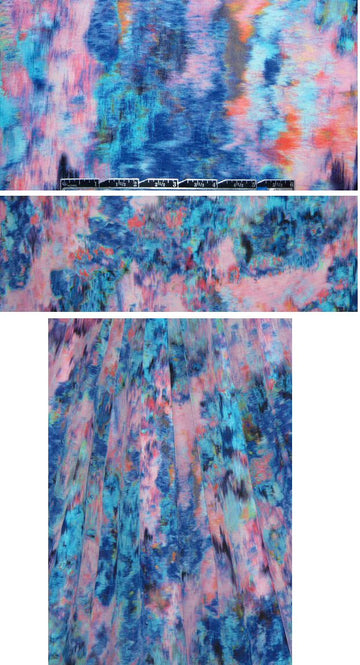 NY designer watercolor abstract stretch silk CDC