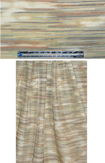 NY designer 'basketweave' print silk crepe de chine