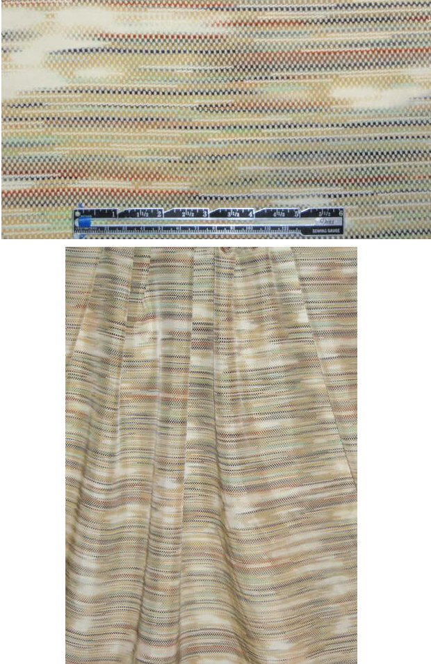 NY designer 'basketweave' print silk crepe de chine 1.875 yds