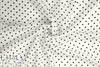 Whit silk crepe de chine - black dots on white
