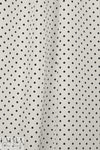 Whit silk crepe de chine - black dots on white