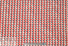 Whit silk crepe de chine - red/white/blue graphic
