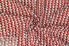 Whit silk crepe de chine - red/white/blue graphic 2.5 yds