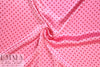 Whit silk crepe de chine - red dots on pink
