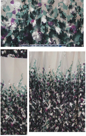 NY designer wildflower abstract panel silk CDC