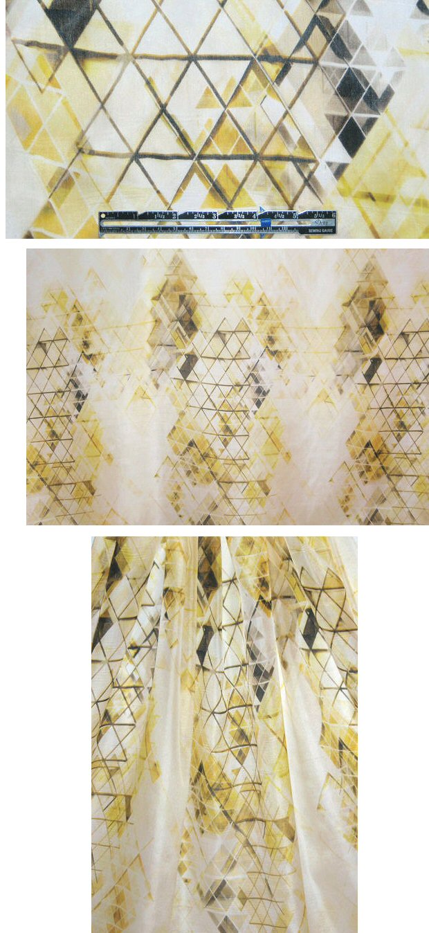 Italian satin chiffon - digital lemon scaffold panels