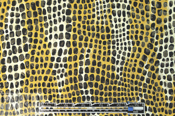 Italian gold/black animal print metallic silk lame' 1.66 yds