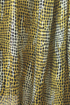 Italian gold/black animal print metallic silk lame'