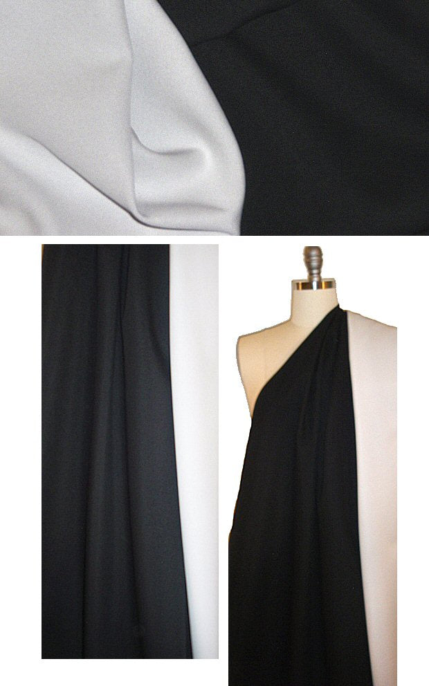 Italian silk/viscose microfiber double crepe suiting