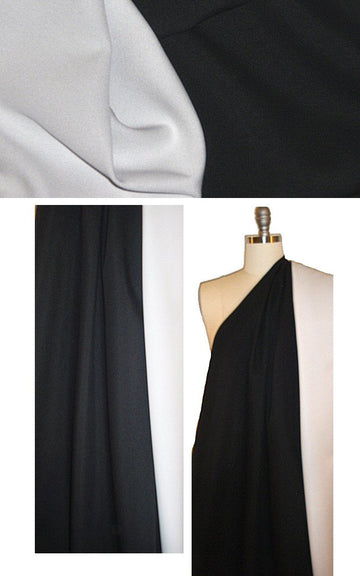 Italian silk/viscose microfiber double crepe suiting
