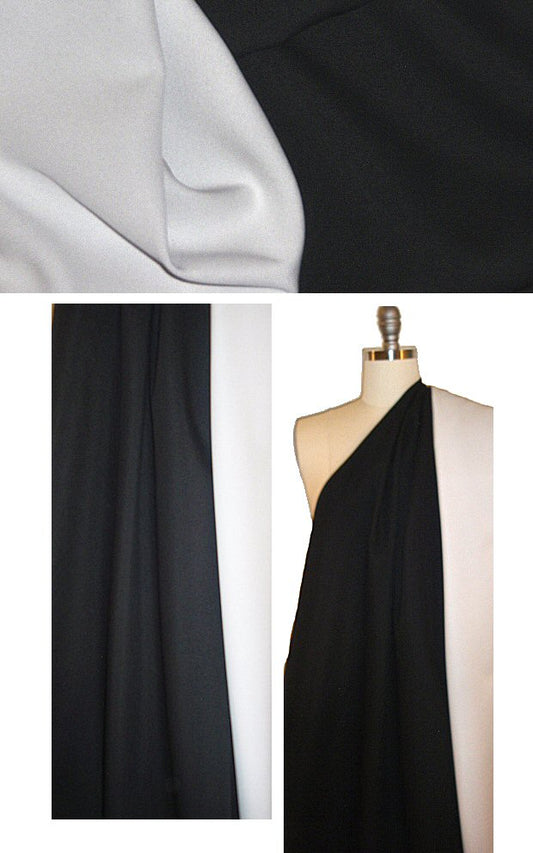 Italian silk/viscose microfiber double crepe suiting