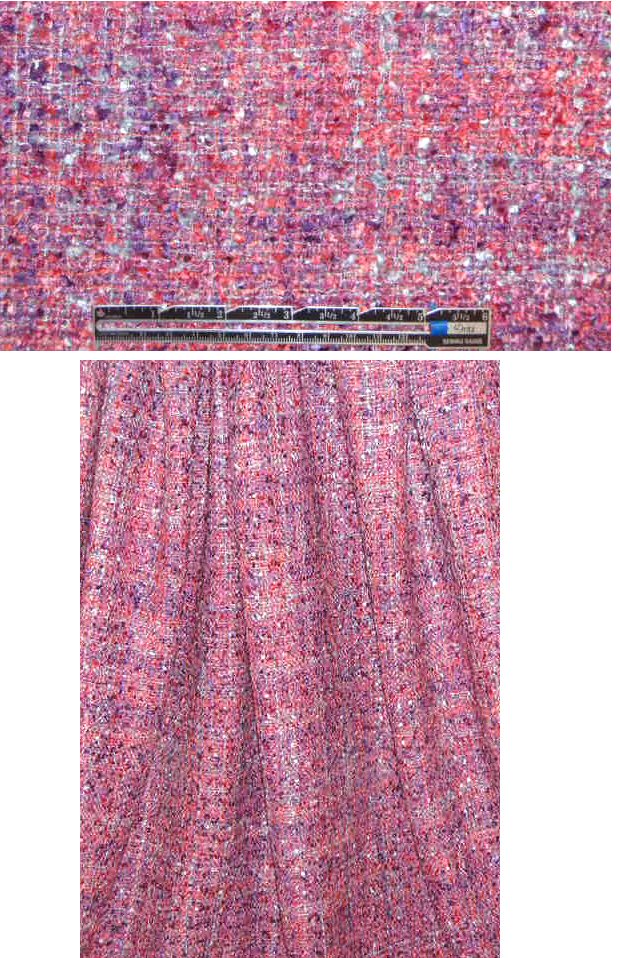 'French tweed' viscose/silk boucle' - pink