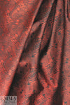 The0ry silk/rayon jacquard brocade - red/black
