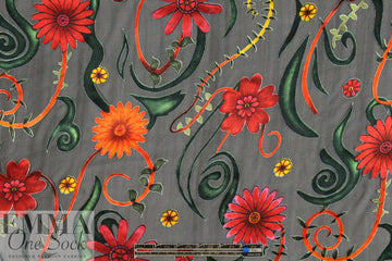 A1ice & O1ivia satin flower swirl rayon/silk burnout