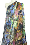 designer whimsical abstract silk/rayon burnout