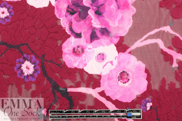 Italian silk/cotton clipped voile overprinted floral