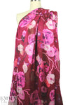 Italian silk/cotton clipped voile overprinted floral