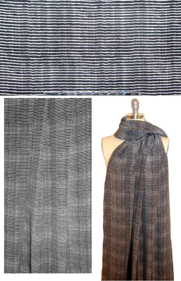 Lynn Dev0n black white stripey silk CDC