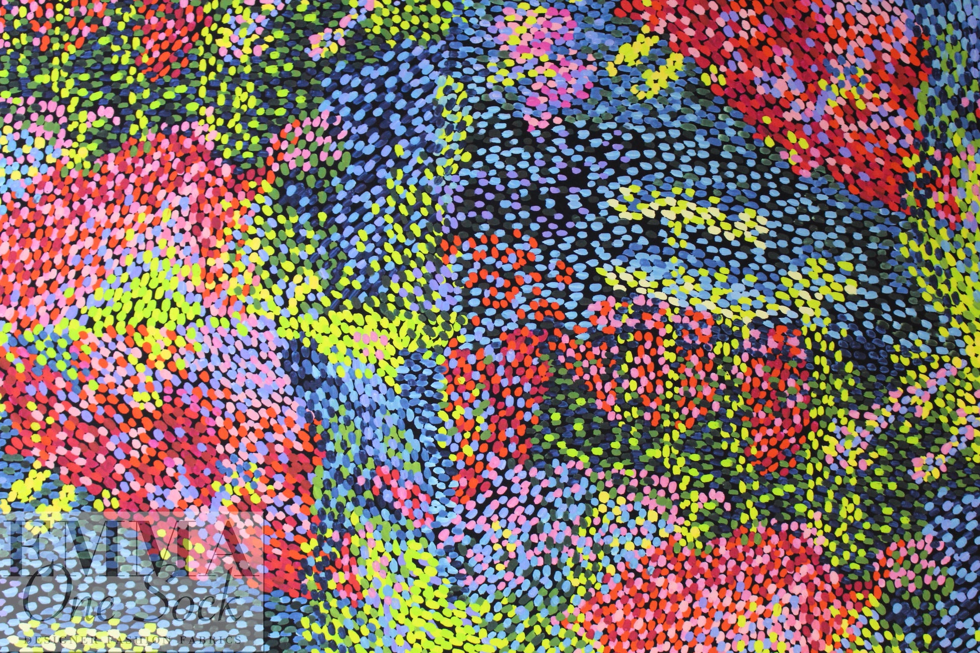 famous designer pointillistic silk CDC woven .75 yds