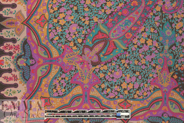 famous designer panel silk CDC - choc/violet
