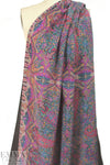 famous designer panel silk CDC - choc/violet