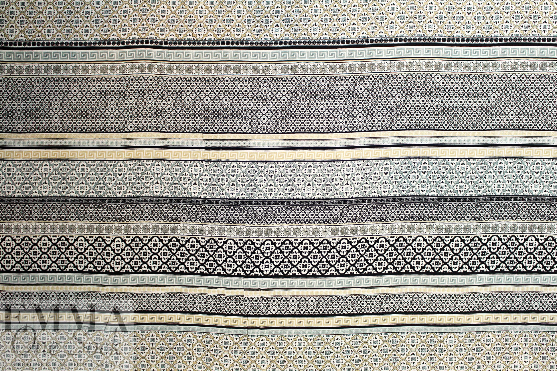NY designer silk blouseweight - Morocco tile graphic