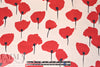 Italian stylized poppies silk charmeuse