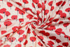 Italian stylized poppies silk charmeuse