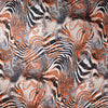 Italian 'paisley zebra' silk stretch charmeuse 1 yard