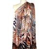 Italian 'paisley zebra' silk stretch charmeuse 1 yard
