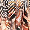 Italian 'paisley zebra' silk stretch charmeuse 1 yard