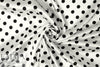 Caroline C0nstas stretch silk charmeuse - black/cream dot 1.875 yd
