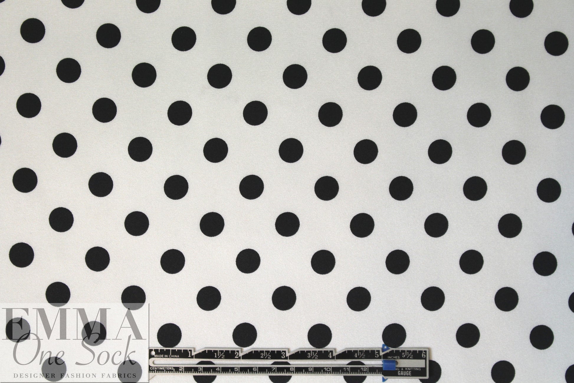 Caroline C0nstas stretch silk charmeuse - black/cream dot