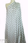 Caroline C0nstas stretch silk charmeuse - black/cream dot