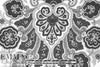 Caroline C0nstas scrollwork stretch silk charmeuse - b/w