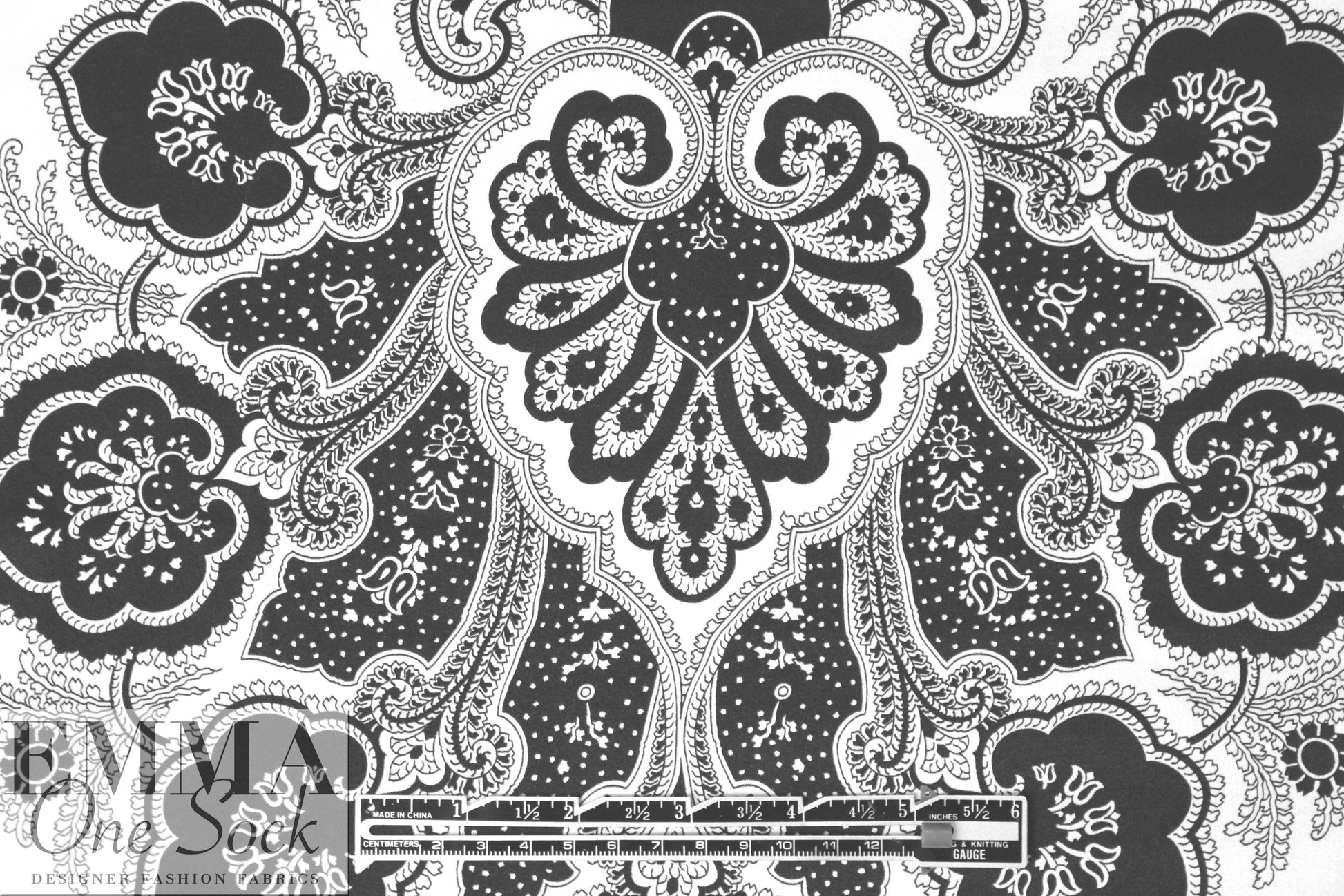 Caroline C0nstas scrollwork stretch silk charmeuse - b/w