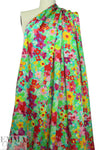 Italian silk charmeuse - painted flora
