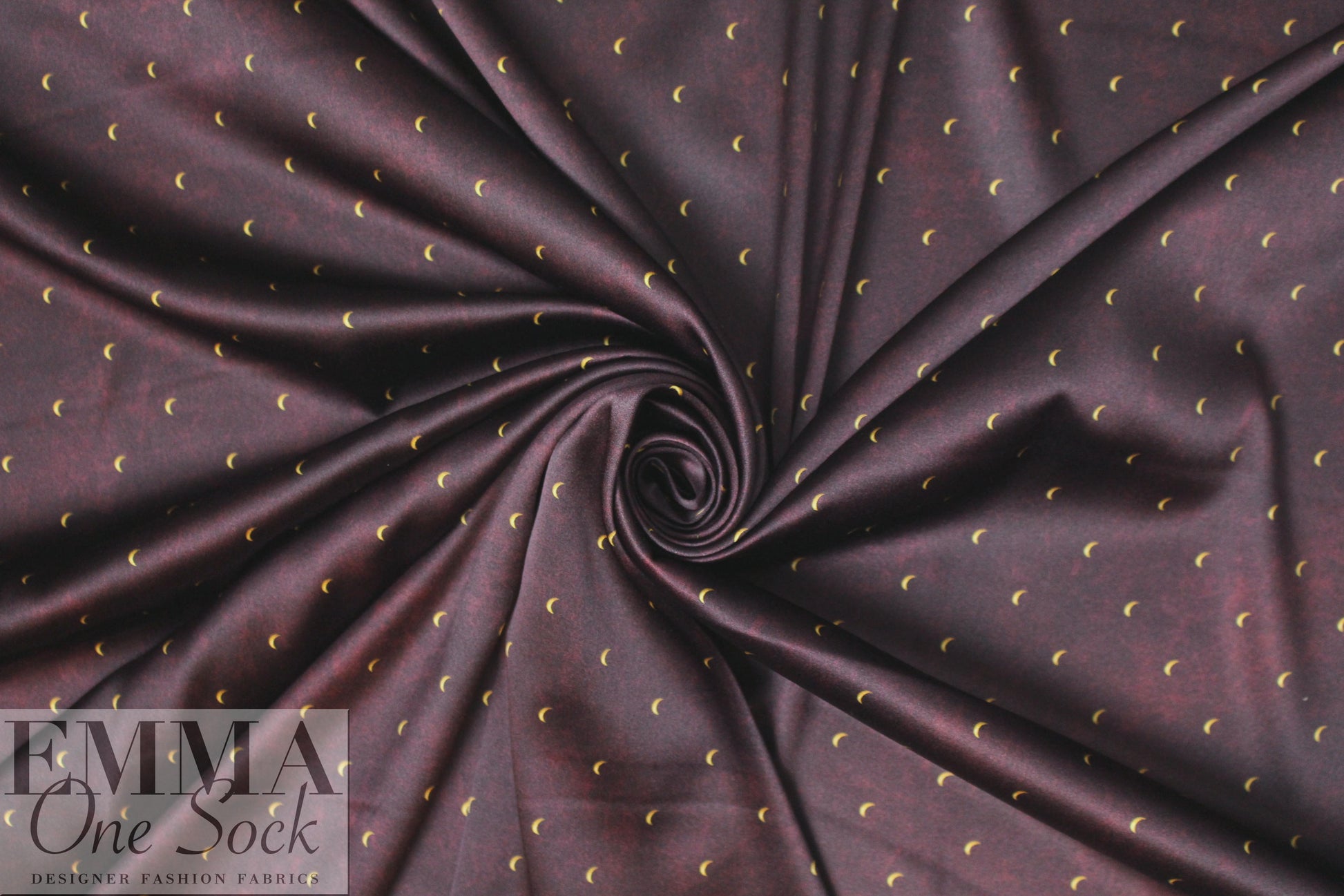 Caroline C0nstas crescent stretch silk charmeuse - deep plum .625 yds