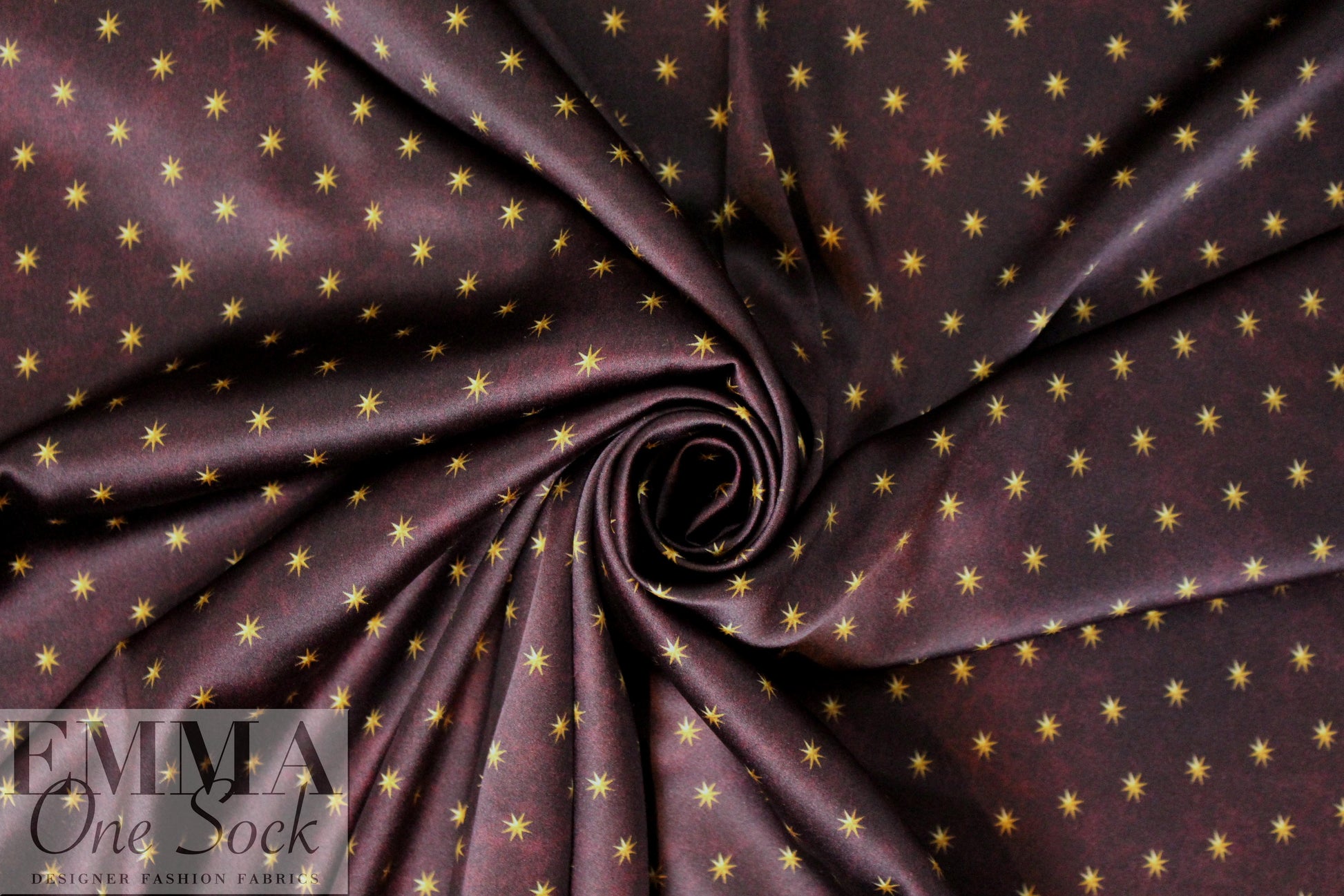 Caroline C0nstas starry stretch silk charmeuse - deep plum 1.5 yd
